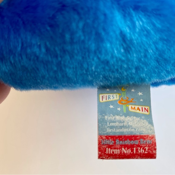 First and Main vintage blue teddy bear, rainbow series plush, collectible - Picture 6 of 8